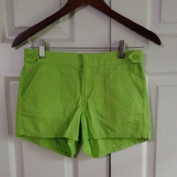 Lilly Pulitzer Other - Lilly Pullitzer Palmetto Canvas Shorts girls Size 12 Lime Green